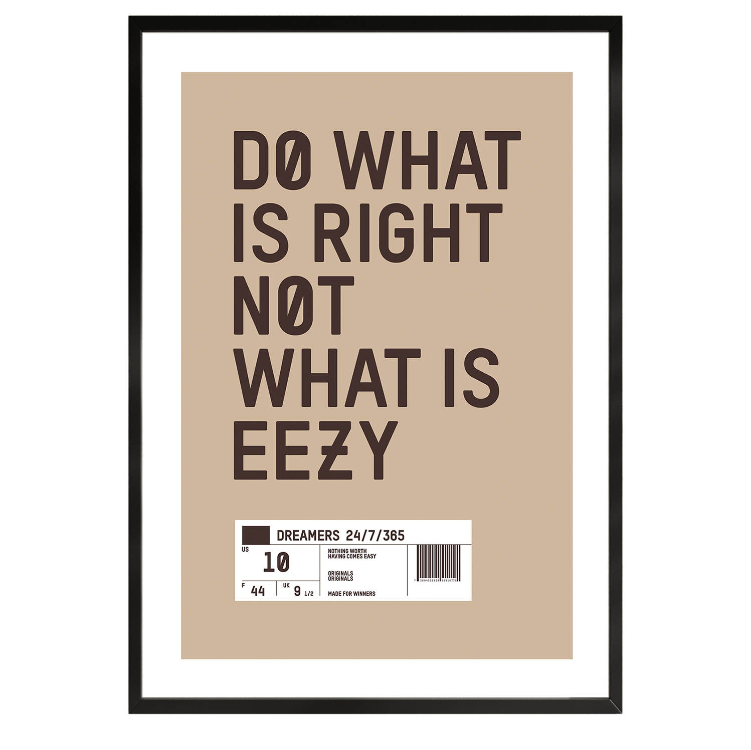 yeezy shoebox poster, wall art, framed print, wall decor, interior decoration